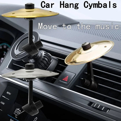 Car Drum Cymbals Air Vent Clip Auto Musical Instrument AC Air Outlet Ornament Automotive Interior Decoration Car Accessories