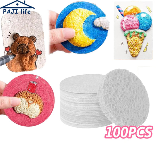 3D Magic Puffy Foam Texture Painting Paper for Kids DIY Drawing Art Educational Craft Sponge Canvas Board Handicraft Toy