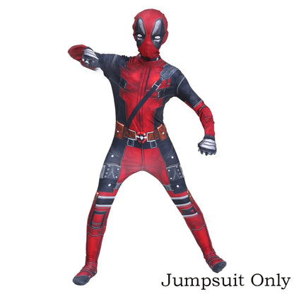 New Movie Character Role Play Costume Superhero Deadpool Costume Mask Sword Bag Suits Halloween Party Cosplay Jumpsuit 3D Style