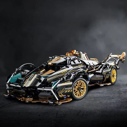 1690 Piece V12 Model Car Building Block Set - Upgraded Version, Durable Abs Material, Perfect Choice for Home Decoration and Gifts, Christmas/Halloween