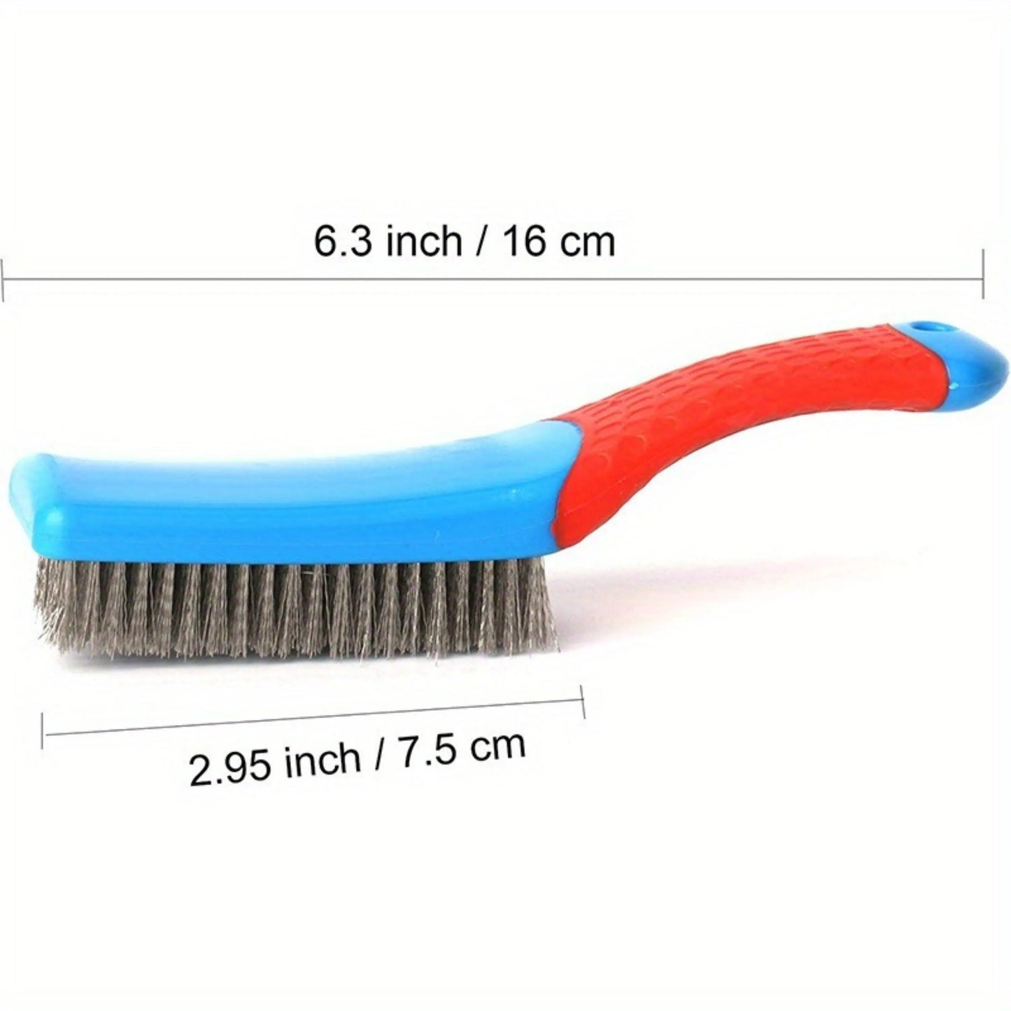 Buy 1, Get 1 Free | Heavy Duty Stainless Steel Wire Brush with Comfortable Plastic Handle - Perfect for Removing Rust, Welding Slag, Dirt, and Paint
