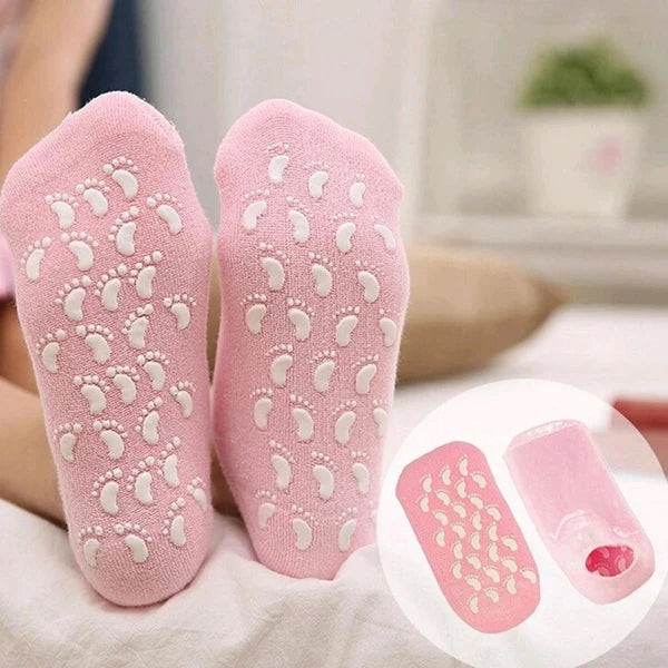 Moisturizing Whitening Exfoliating Foot Mask Ageless Beauty Hand Mask Silicone Mittens Reusable SPA Plant Gel Socks Gloves