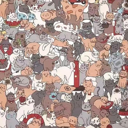 135 PC Cat-shaped Wooden Jigsaw Puzzle Unique Irregular Puzzle Pieces Game Birthday Xmas Gifts for Cat Lovers Home Decorations