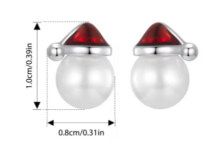 Thaya 925 Silver Cute Reindeer Santa Claus Snowman Christmas tree Earrings