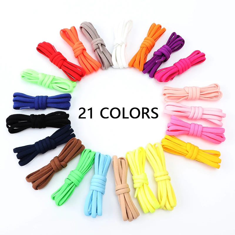 No tie Shoelaces Capsule Lock Elastic Laces Sneakers Semicircle Shoelace Rubber Band for Shoes Kids Adult Quick Sport Shoestring