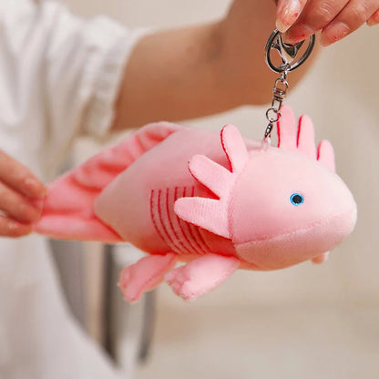 23-80cm Kawaii Colorful Newt Plush Toy Stuffed Cute Axolotl Salamander Fuzzy Plush Fish Appeasing Long Pillow Cushion Kids Gift