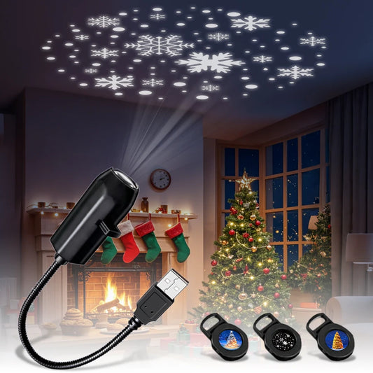 USB Direct Plug Planet Projector Lamp Halloween Christmas Atmosphere Lights Creative LED Night Light for Bedroom Background