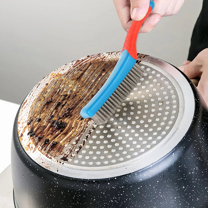 Buy 1, Get 1 Free | Heavy Duty Stainless Steel Wire Brush with Comfortable Plastic Handle - Perfect for Removing Rust, Welding Slag, Dirt, and Paint