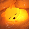 Fox Night Light, Squishy Silicone Lamp Novelty Gifts, Rechargeable Dimmable Timer Bedside Touch Nightlight for Breastfeeding