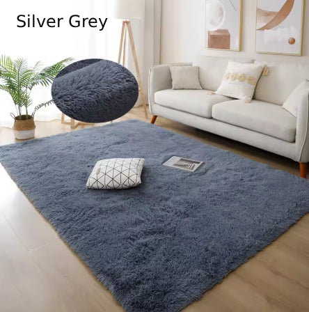 White Fluffy Hall Carpet Modern Living Room Bedroom Home Decor Large Mats Thickened Non-Slip Girl Children's Room Pink Furry Rug