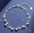 New S925 Silver Minimalist Star Bracelet Women's Jewelry Exquisite and Elegant for Birthday and Christmas Gifts