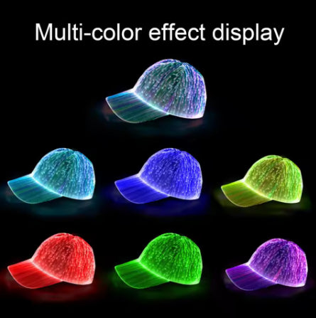 7 Color Flashing Led Hat Light Built-in Battery Cap