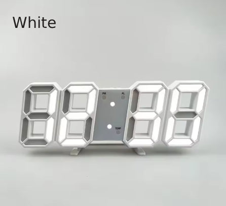 Purchase Products Clock 3D LED Digital Alarm Clock Wall Clock Time/date/temperature For Home/kitchen/office Clocks Decor Garden