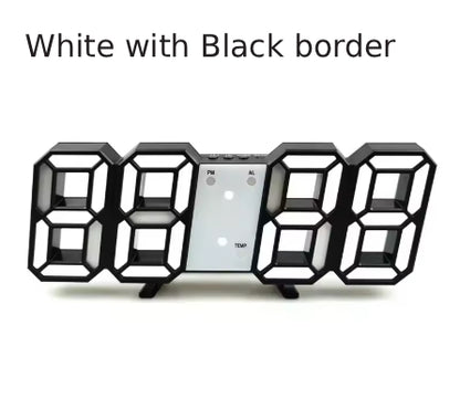 Purchase Products Clock 3D LED Digital Alarm Clock Wall Clock Time/date/temperature For Home/kitchen/office Clocks Decor Garden