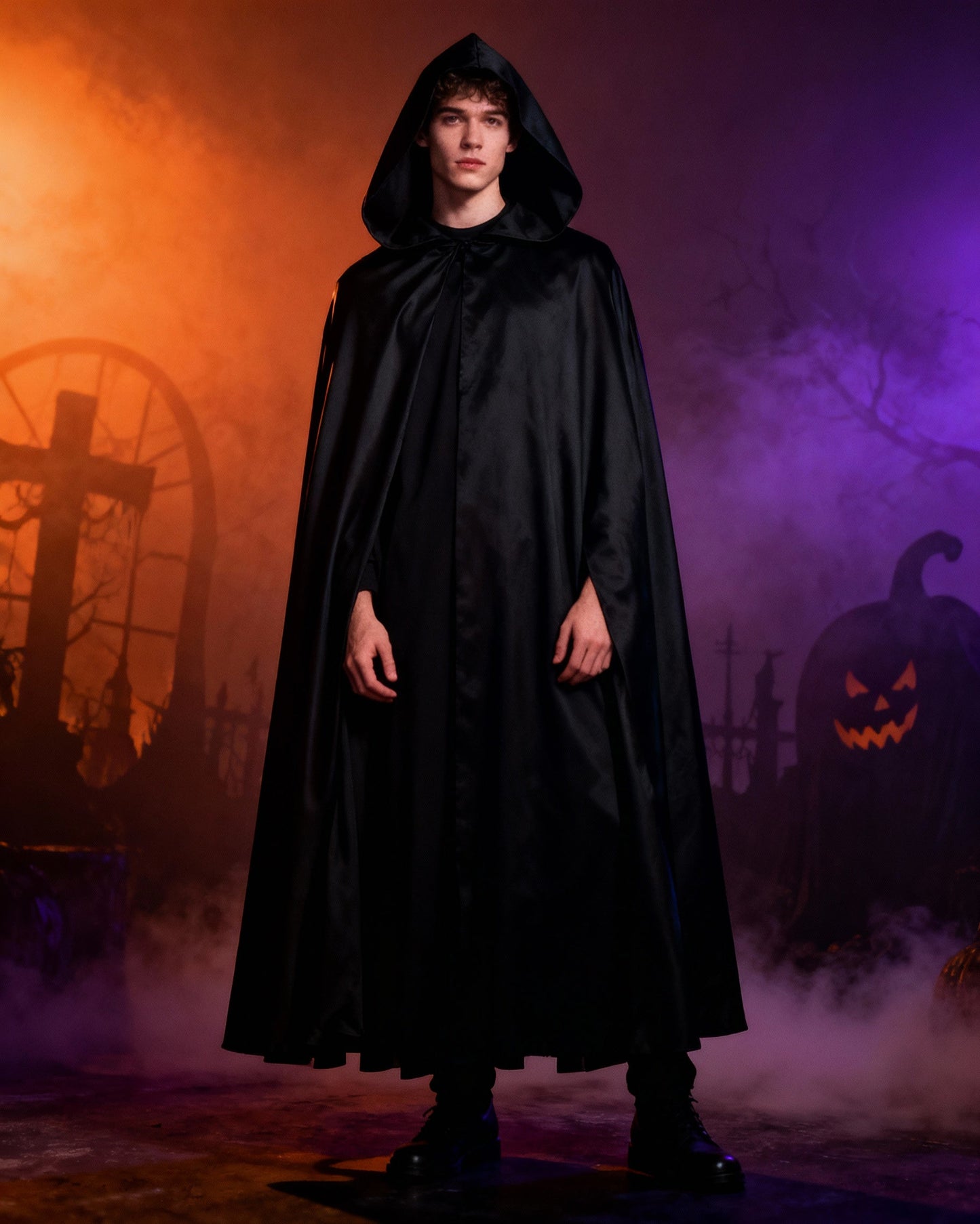 Black Hooded Cloak – Halloween