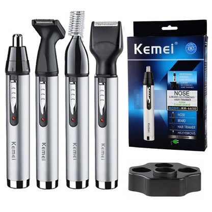 KM-6650 Multifunctional Electric Shaver Hair Clipper Powerful Rechargeable Shaver For Men Foil Electric Shaver Beard Head Shaving Electric Razor Facial USB with extra mesh