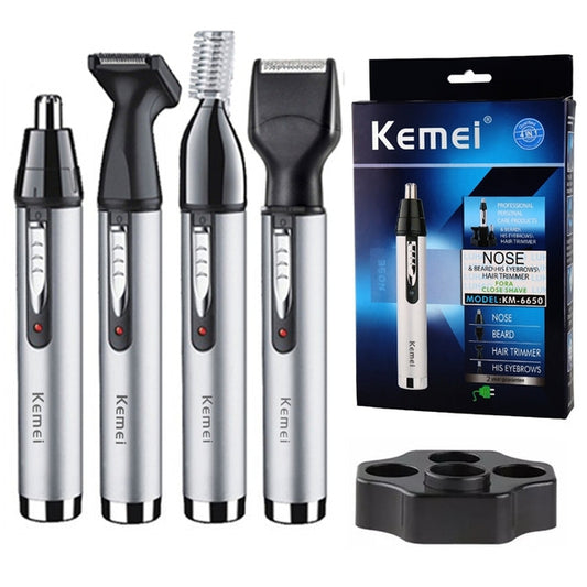 KM-6650 Multifunctional Electric Shaver Hair Clipper Powerful Rechargeable Shaver For Men Foil Electric Shaver Beard Head Shaving Electric Razor Facial USB with extra mesh