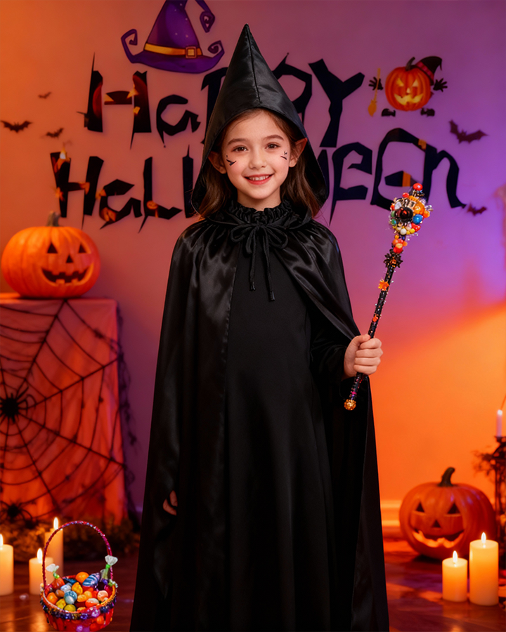 Black Hooded Cloak – Halloween