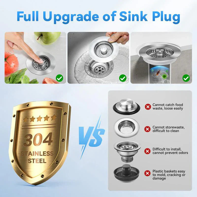 3-in-1 Kitchen Sink Drain Strainer | Buy 1, Get 1 Free