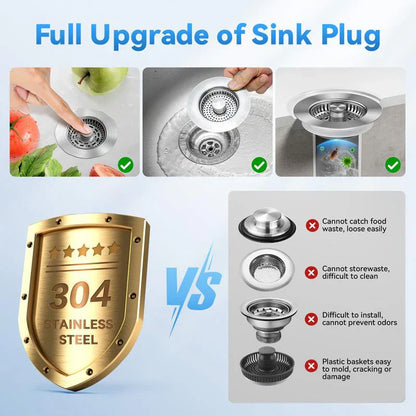 3-in-1 Kitchen Sink Drain Strainer | Buy 1, Get 1 Free