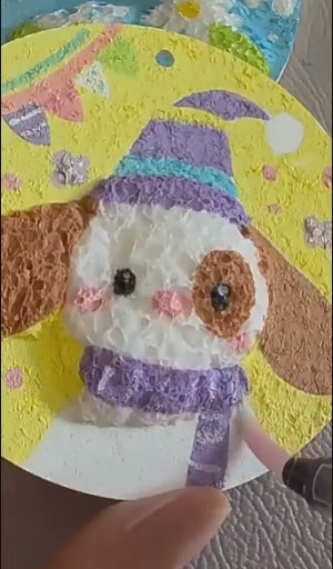 3D Magic Puffy Foam Texture Painting Paper for Kids DIY Drawing Art Educational Craft Sponge Canvas Board Handicraft Toy