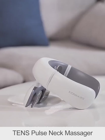 TENS Pulse Back Neck Massage Wireless Smart Sholder Cervical Massager Heating Relief  Pain Muscle Punch Beating Health