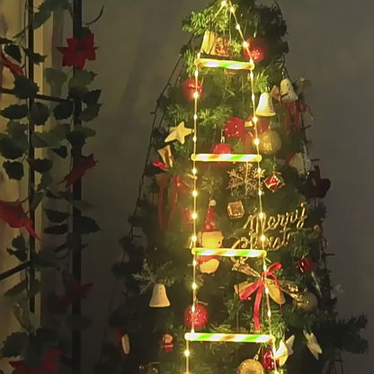 10FT LED Santa Claus Climbing Ladder Lights – USB Powered Christmas Outdoor &amp; Indoor Decoration (338 LEDs, 8 Modes) VNP