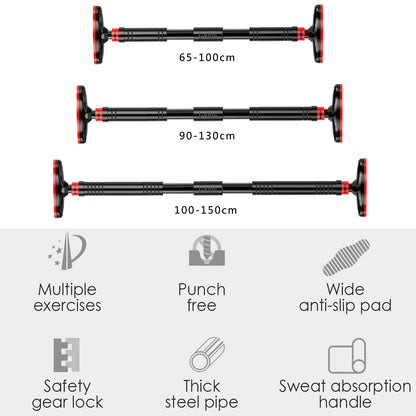 Door Horizontal Bars With Wide Anti-slip Pad